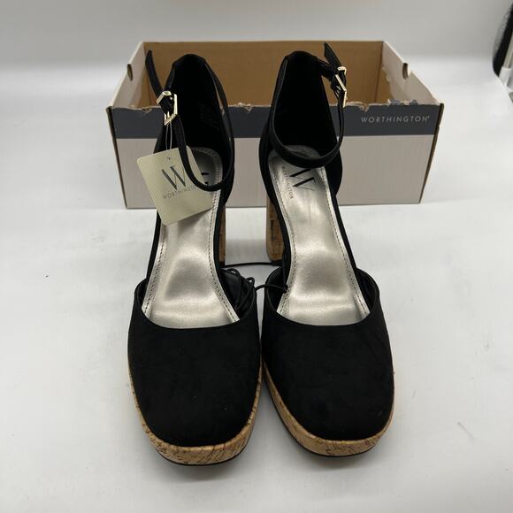 Worthington Womens Panama Block Heel Pumps Black Size 8.5M - Picture 3 of 11